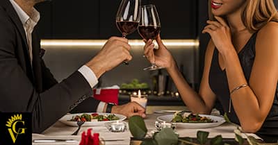 Cena romantica al ristorante Villa Girasole a Roma