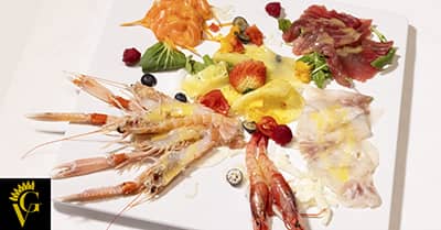 Le proposte di crudités di pesce del ristorante a Roma Villa Girasole
